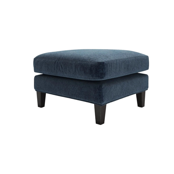 Izzy Medium Rectangular Footstool in Neptune Smart Velvet