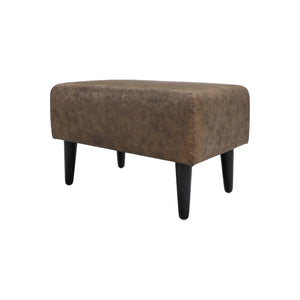 Jude Rectangular Footstool in Green Velvet