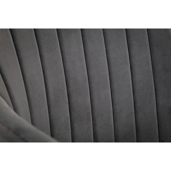 Kahlo Velvet Swivel Office Chair with Adjustable Height and Art Deco Pleated Back Design
