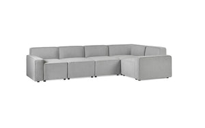 Lago Modular Corner Sofa Unit – Contemporary Grey Linen Combination Seating Section