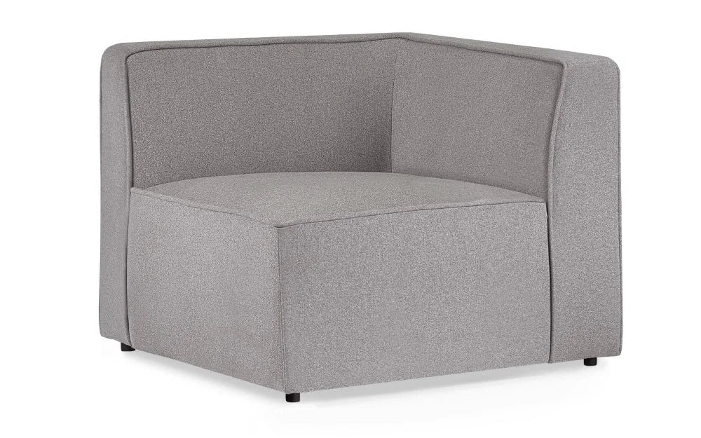 Lago Modular Corner Sofa Unit – Contemporary Grey Linen Combination Seating Section