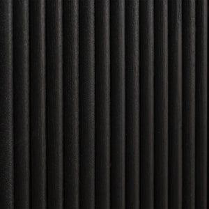 Louis Black Fluted Sideboard with 3 Push-Touch Doors – Modern Matt Black Storage Cabinet