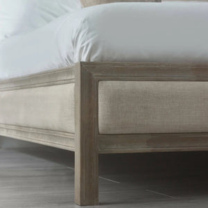 Julian Bowen Lucie King Size Upholstered Bed in Ivory with High Panel Headboard