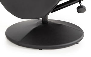 Julian Bowen Lugano Recliner Chair & Footstool with Covered Swivel Base – Black Faux Leather