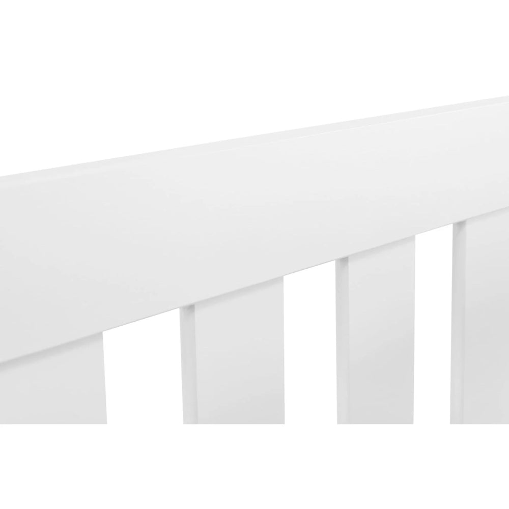 Luna 135cm Double Wooden Bed Frame in Surf White Solid Pine with Slatted Base