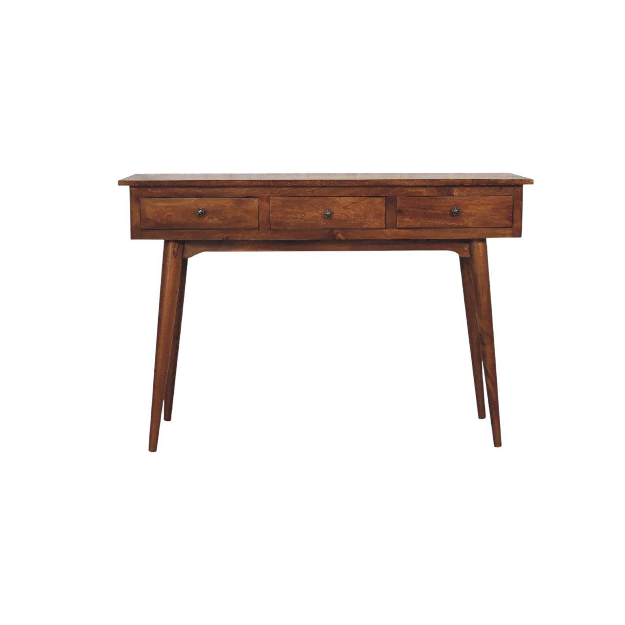 Large 3 Drawer Chestnut Console