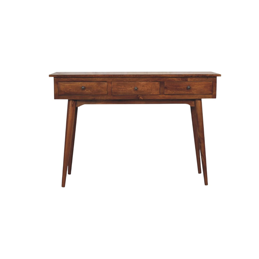 Large 3 Drawer Chestnut Console