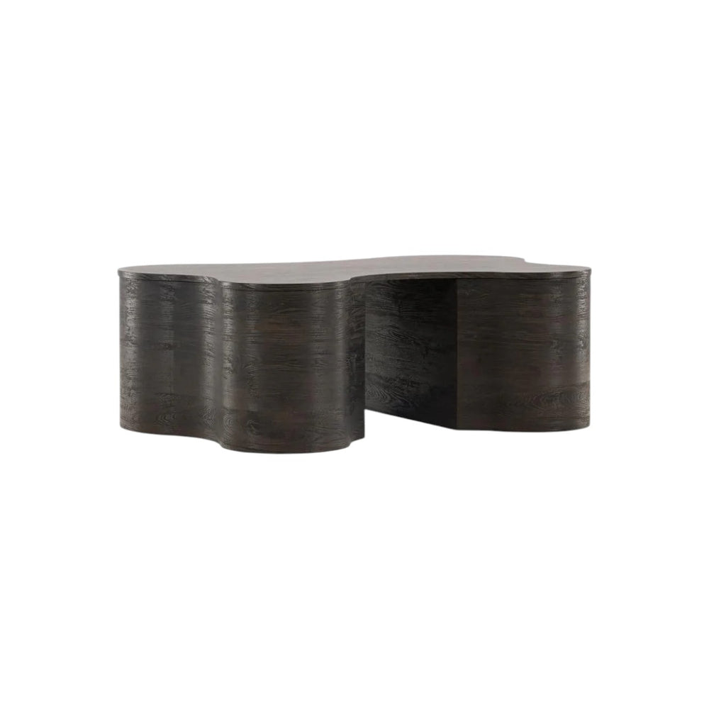 Larvik Coffee Table in Mocca | Modern Stylish MDF & Veneer Table with Rounded Edges