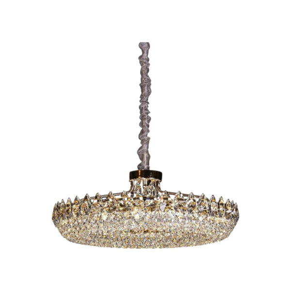 Light Empire Raindrop Crystal Chandelier Light Fixture for Living Room Foyer Entrance Dining Room Hallway Bedroom Entryway Gold Finish