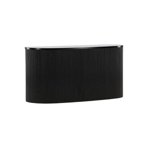 Loca Wall Cabinet 120 cm | Black Ribbed Modern Storage Furniture