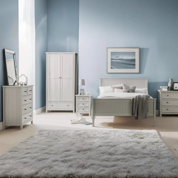 Julian Bowen Maine 6 Drawer Wide Chest of Drawers – Dove Grey New England Style Bedroom Storage Cabinet with Spacious Drawers