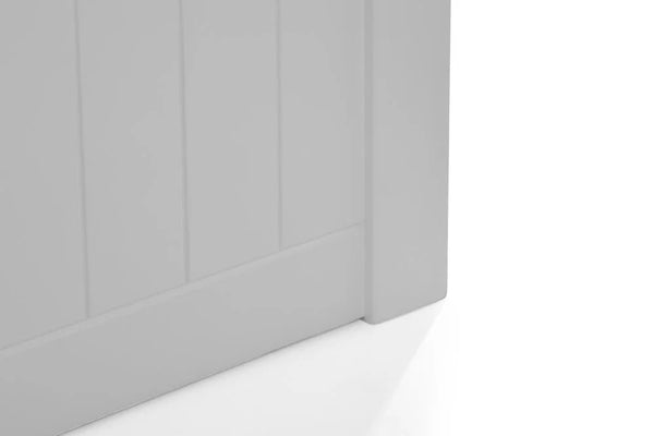 Julian Bowen Maine Ottoman Bed Frame in Dove Grey – New England Style Wooden Bed with Lift-Up Storage