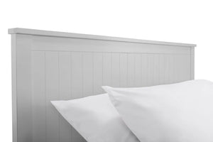 Julian Bowen Maine Ottoman Bed Frame in Dove Grey – New England Style Wooden Bed with Lift-Up Storage
