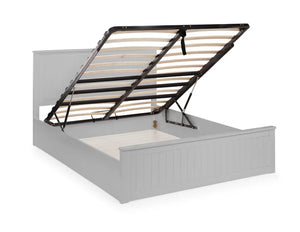 Julian Bowen Maine Ottoman Bed Frame in Dove Grey – New England Style Wooden Bed with Lift-Up Storage