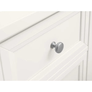 Julian Bowen Maine 3 Drawer Bedside Table – New England Style Nightstand with 3 Storage Drawers, Available in Anthracite, Surf White & Dove Grey