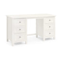 Julian Bowen Maine Dressing Table with 6 Drawers – Dove Grey New England Style Wooden Vanity Desk