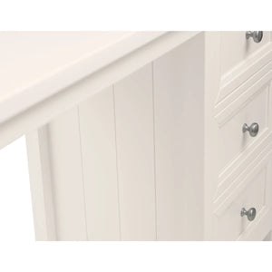Julian Bowen Maine Dressing Table with 6 Drawers – Dove Grey New England Style Wooden Vanity Desk