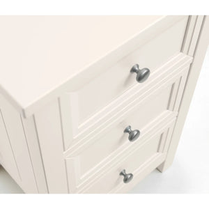 Julian Bowen Maine Dressing Table with 6 Drawers – Dove Grey New England Style Wooden Vanity Desk