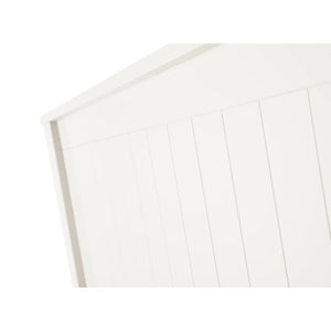 Maine White Wooden Bunk Bed with Convertible Twin Single Design – New England Style Kids & Guest Bed Frame