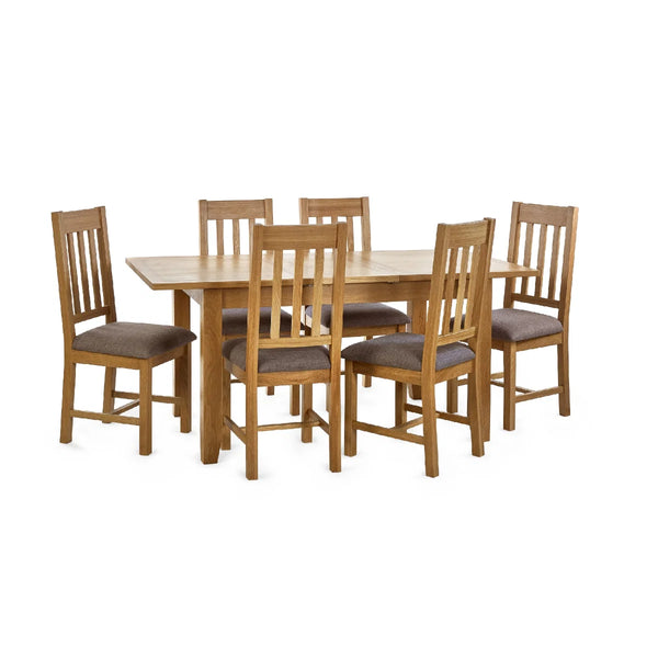Mallory Solid Oak Extending Dining Table – 180-220cm 6-8 Seater Natural Oak