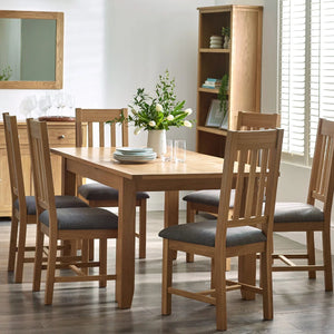 Mallory Solid Oak Extending Dining Table – 180-220cm 6-8 Seater Natural Oak