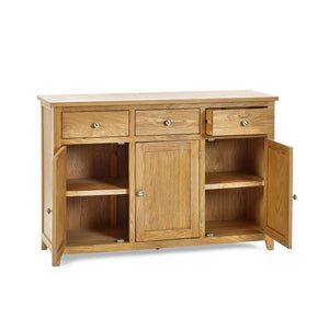 Julian Bowen Mallory Large Oak Sideboard with 3 Drawers & 3 Cupboards