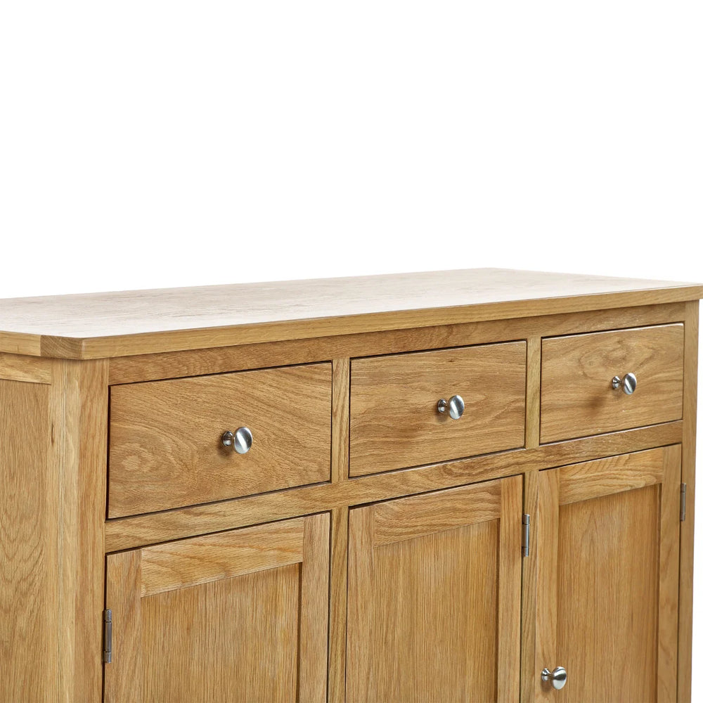 Julian Bowen Mallory Large Oak Sideboard with 3 Drawers & 3 Cupboards