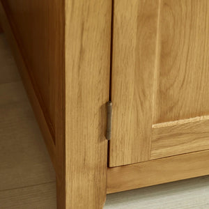 Julian Bowen Marlborough White Oak 2 Door Wardrobe with Internal Shelf & Waxed Finish