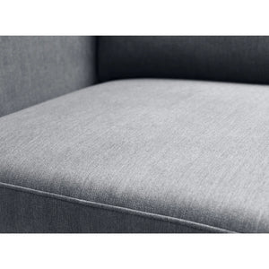 Julian Bowen Marant Modular Corner Sofa in Forge Grey Linen Fabric with Reversible Chaise & Ottoman