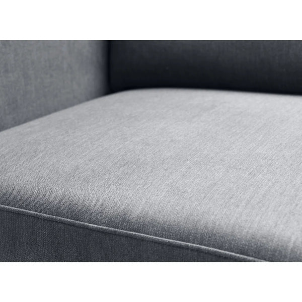Julian Bowen Marant Modular Corner Sofa in Forge Grey Linen Fabric with Reversible Chaise & Ottoman