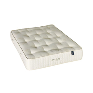 Capsule Nature UK Double Pocket Sprung Mattress with Wool, Cashmere & Silk Fillings – Double-Sided Natural Mattress – 135 x 190cm