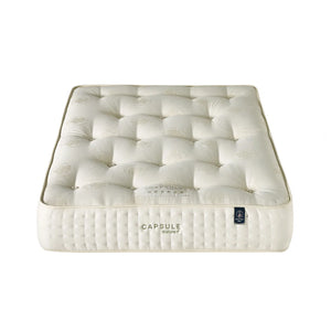 Capsule Nature UK Double Pocket Sprung Mattress with Wool, Cashmere & Silk Fillings – Double-Sided Natural Mattress – 135 x 190cm