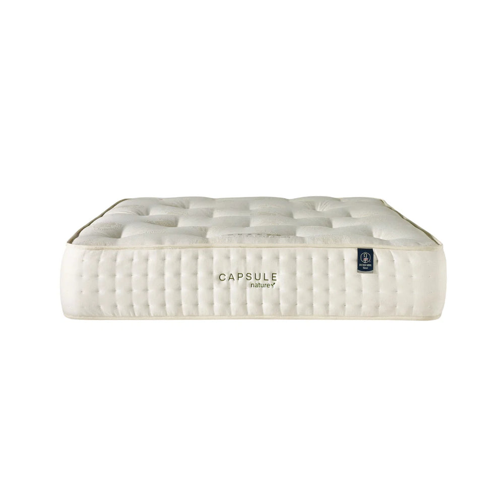 Capsule Nature UK Double Pocket Sprung Mattress with Wool, Cashmere & Silk Fillings – Double-Sided Natural Mattress – 135 x 190cm