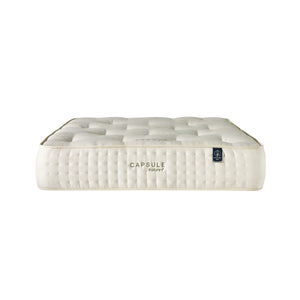 Capsule Nature UK Double Pocket Sprung Mattress with Wool, Cashmere & Silk Fillings – Double-Sided Natural Mattress – 135 x 190cm