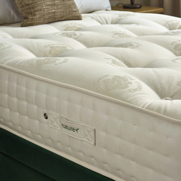 Capsule Nature UK Double Pocket Sprung Mattress with Wool, Cashmere & Silk Fillings – Double-Sided Natural Mattress – 135 x 190cm