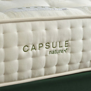 Capsule Nature UK Double Pocket Sprung Mattress with Wool, Cashmere & Silk Fillings – Double-Sided Natural Mattress – 135 x 190cm