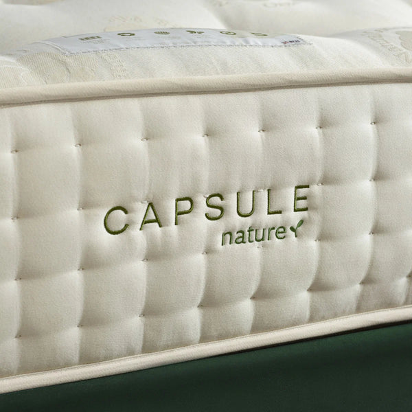 Capsule Nature UK Double Pocket Sprung Mattress with Wool, Cashmere & Silk Fillings – Double-Sided Natural Mattress – 135 x 190cm