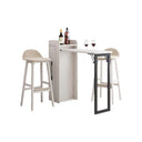 Liz Extendable Bar Table Set with Wine Cabinet – Oak Finish Modern Wooden Kitchen & Dining Furniture Set