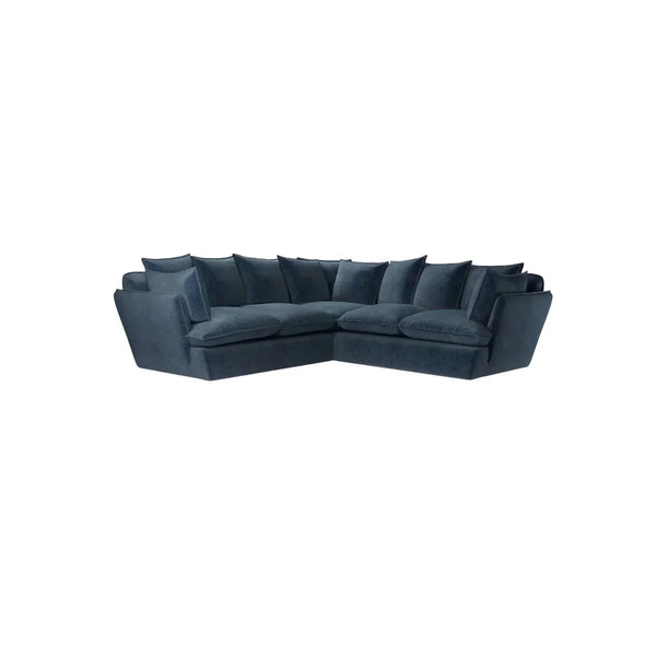 Bluebell Classic Chaise Sofa UK with wooden legs and plush cushions in traditional living room setting