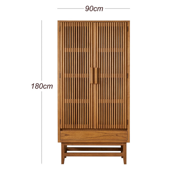 Melia Light Oak Wardrobe with Drawers