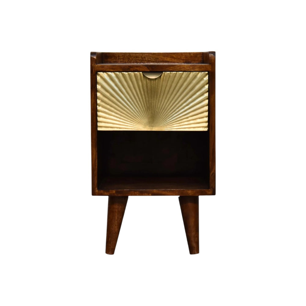 Mini Manila Gold 1 Drawer Bedside