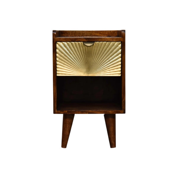 Mini Manila Gold 1 Drawer Bedside