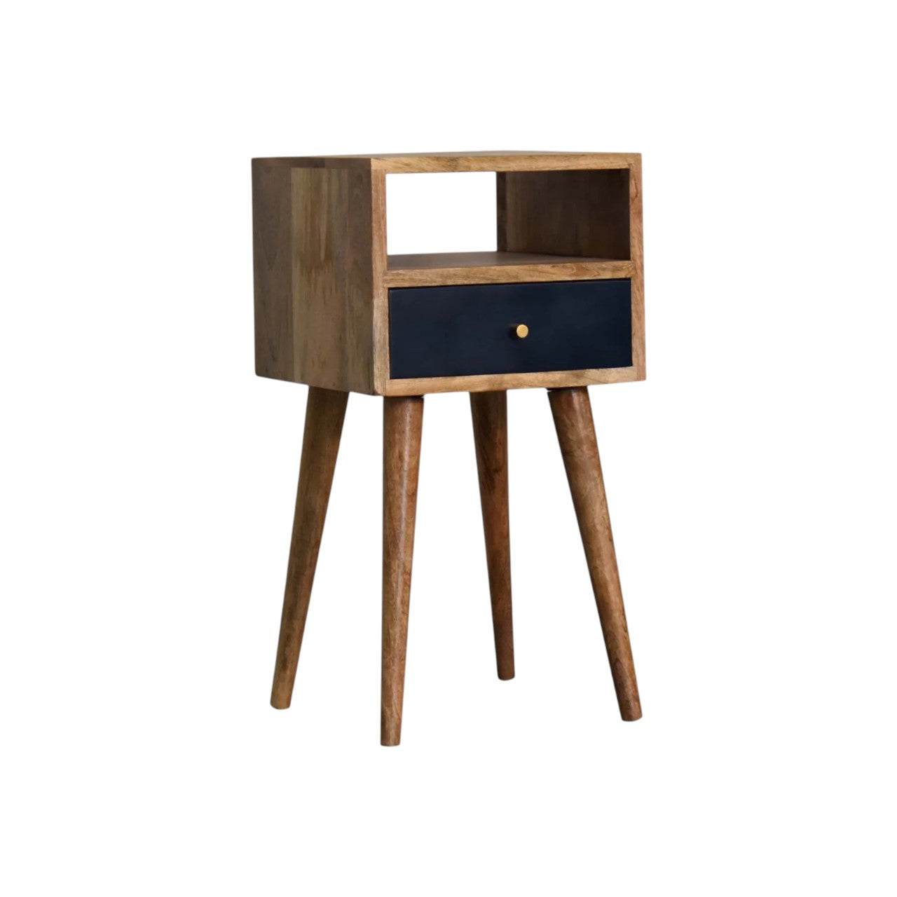 Mini Navy Blue Hand Painted Bedside