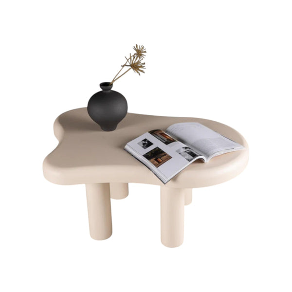 Mmilo Strömstad Sofa Table 100x71 cm – White MDF Coffee Table, Modern Nordic Design for Living Room