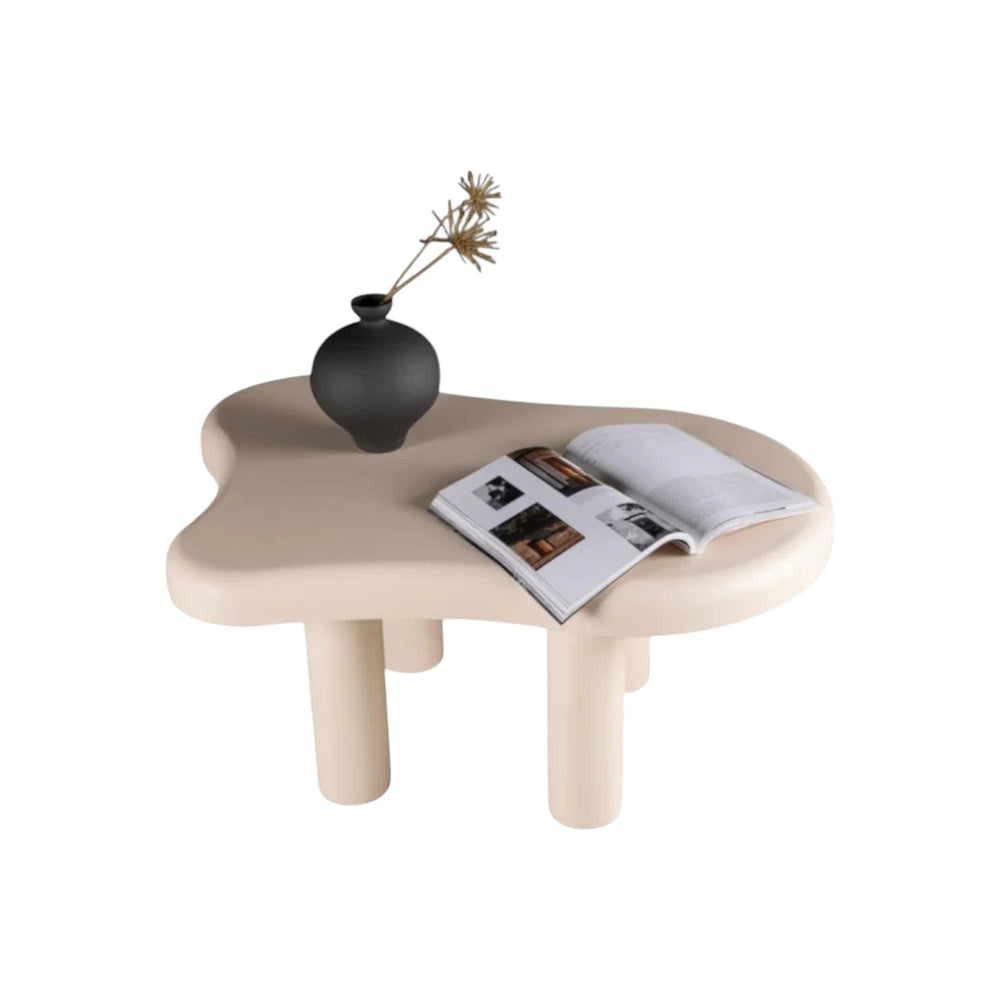 Mmilo Strömstad Sofa Table 100x71 cm – White MDF Coffee Table, Modern Nordic Design for Living Room