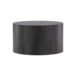 Mmilo York Round Sofa Table 80 cm – Black MDF Coffee Table, Modern Living Room Design
