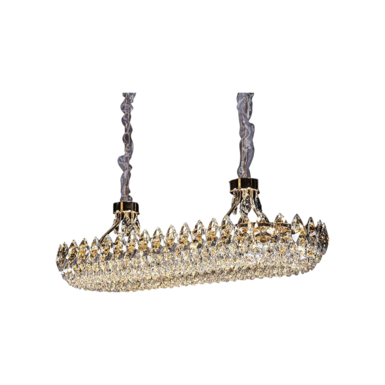 Modern Crystal Chandelier Ceiling Light Fixture Dining Room Living Room Bedroom Entryway & Foyer – Elegant Chrome Finish Flush Mount Design