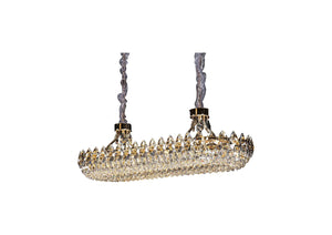 Modern Crystal Chandelier Ceiling Light, Flush Mount Lighting Fixture for Dining Room, Living Room, Bedroom & Entryway – Chrome Finish