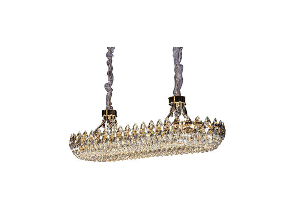 Modern Crystal Chandelier Ceiling Light, Flush Mount Lighting Fixture for Dining Room, Living Room, Bedroom & Entryway – Chrome Finish