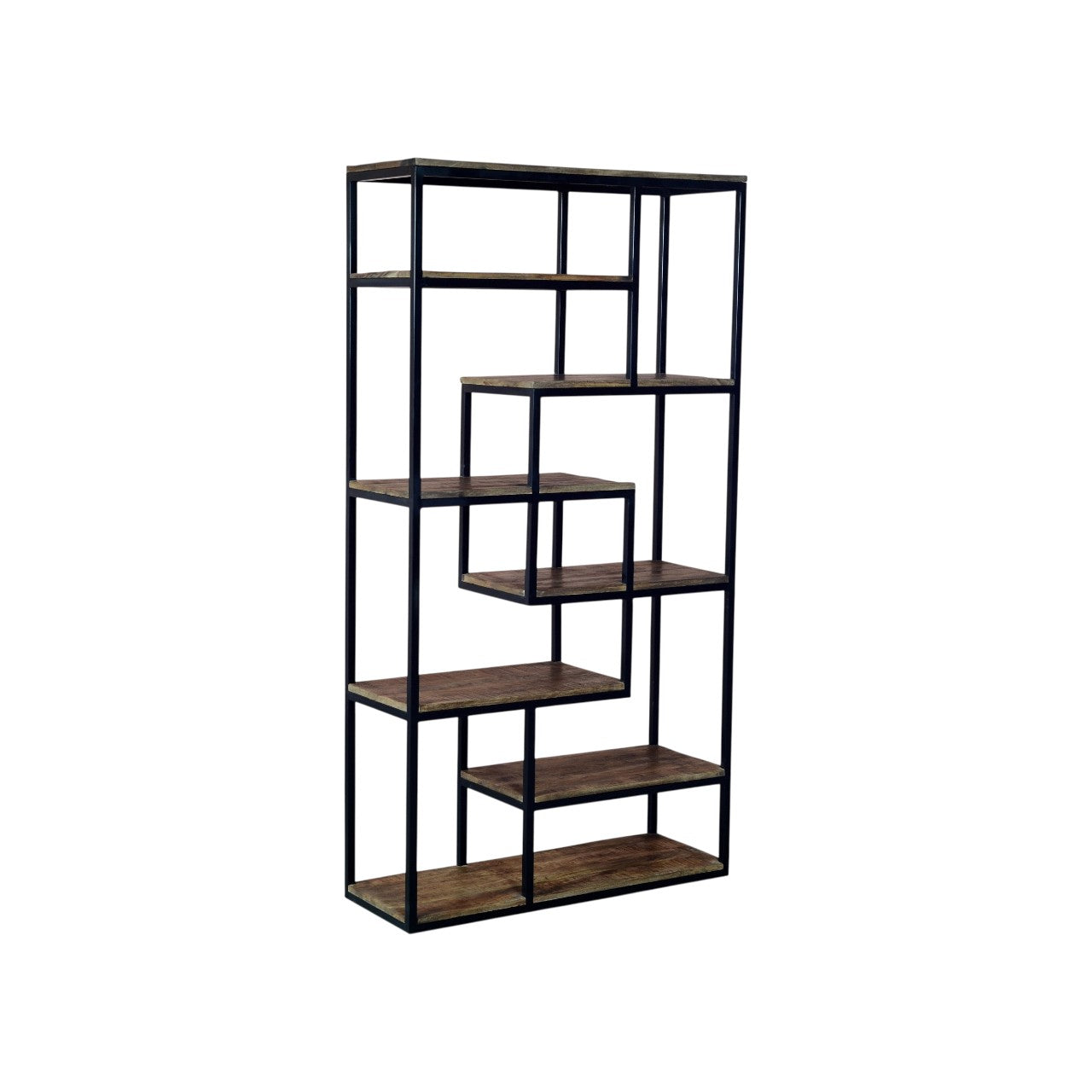 Shelf Industrial Shelf Unit Handcrafted Metal & Wood Display Rack 6 Shelves Stylish Home or Office Storage